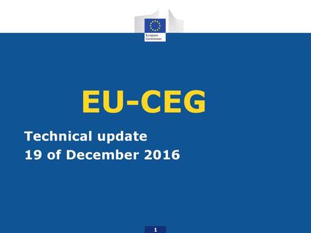 Technical update 19 of December 2016