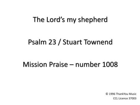 Mission Praise – number 1008