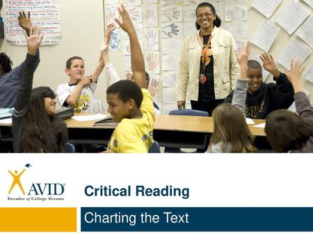 Critical Reading Charting the Text.