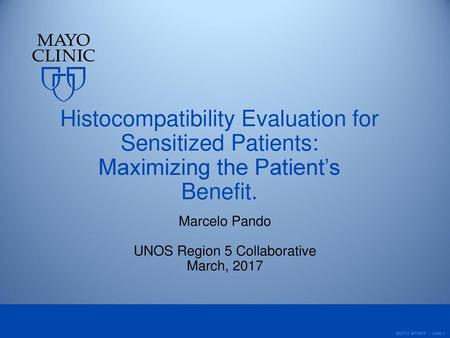 Marcelo Pando UNOS Region 5 Collaborative March, 2017