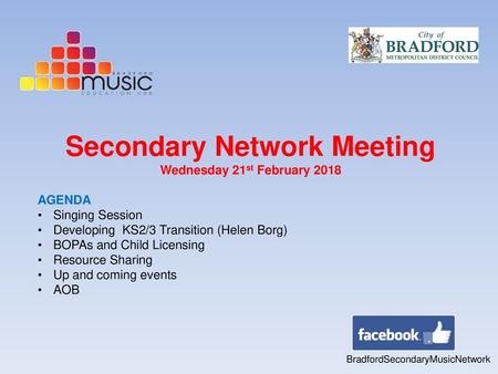 Secondary Network Meeting