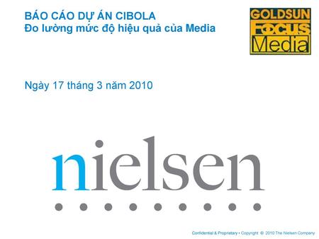 BÁO CÁO DỰ ÁN CIBOLA Đo lường mức độ hiệu quả của Media