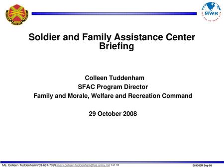 Family and Morale, Welfare and Recreation Command