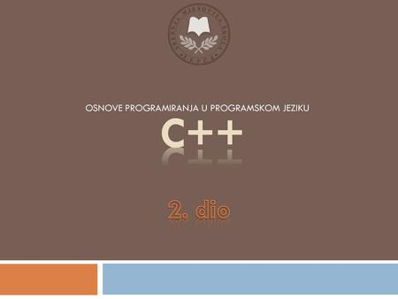 OSNOVE PROGRAMIRANJA U PROGRAMSKOM JEZIKU