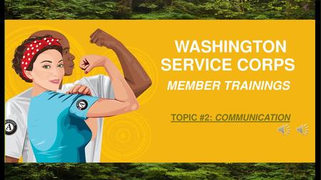 Washington service corps member trainings