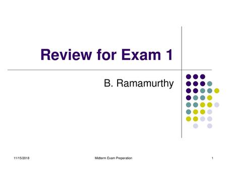 Midterm Exam Preperation