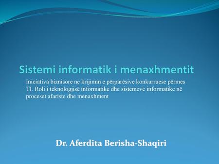 Sistemi informatik i menaxhmentit