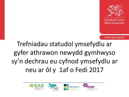 Trefniadau statudol ymsefydlu ar gyfer athrawon newydd gymhwyso sy’n dechrau eu cyfnod ymsefydlu ar neu ar ôl y 1af o Fedi 2017 Please refer to WG guidance-