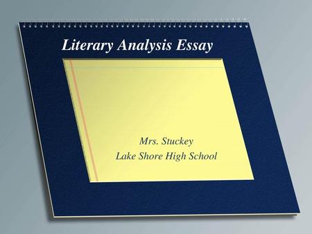 Literary Analysis Essay