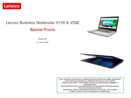 Lenovo Business Notebooks V110 & V330