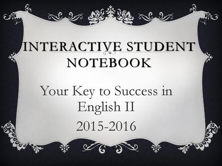 Interactive Student Notebook