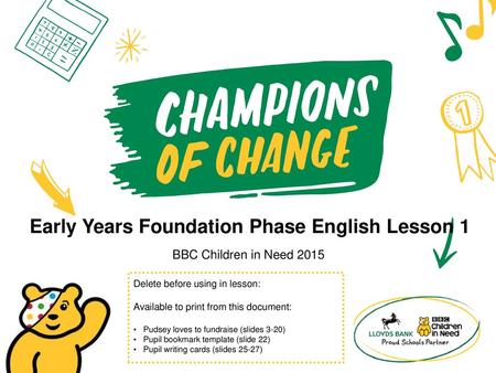 Early Years Foundation Phase English Lesson 1