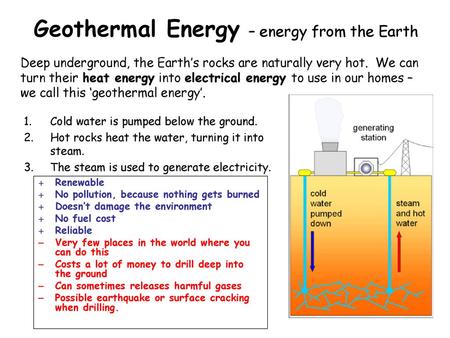 Geothermal Energy – energy from the Earth