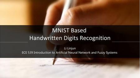 Handwritten Digits Recognition