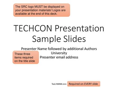 TECHCON Presentation Sample Slides