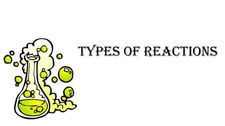 Types of Reactions.