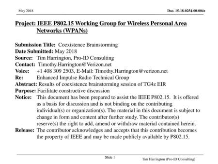 Jul 12, 2010 07/12/10 Project: IEEE P802.15 Working Group for Wireless Personal Area Networks (WPANs) Submission Title: Coexistence Brainstorming Date.