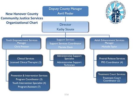 Community Justice Services Organizational Chart