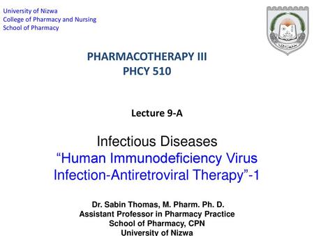 PHARMACOTHERAPY III PHCY 510