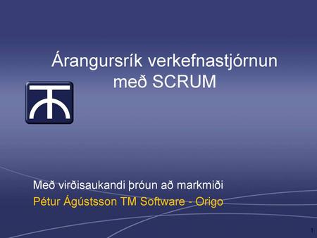 Árangursrík verkefnastjórnun með SCRUM