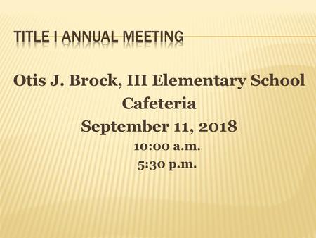 Otis J. Brock, III Elementary School