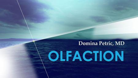 Domina Petric, MD Olfaction.