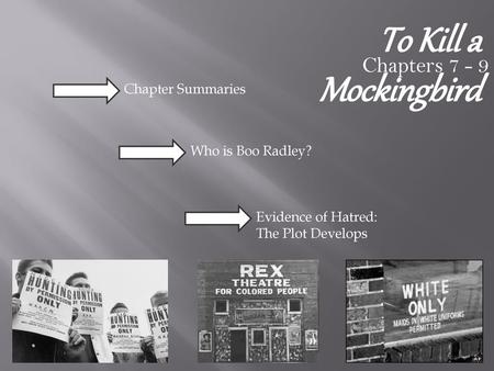 To Kill a Mockingbird Chapters Chapter Summaries