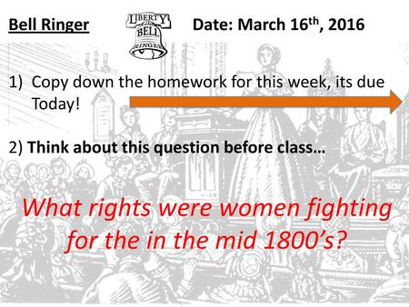 What rights were women fighting for the in the mid 1800’s?