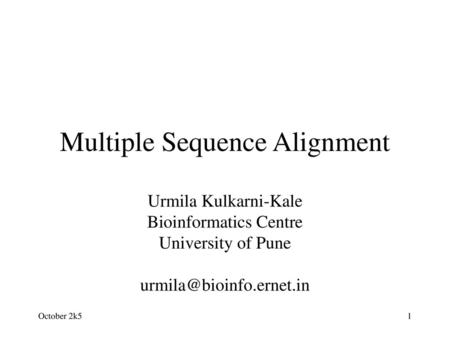 Multiple Sequence Alignment