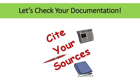 Let’s Check Your Documentation!