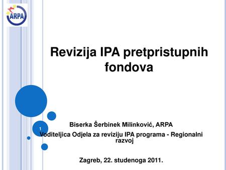 Revizija IPA pretpristupnih fondova