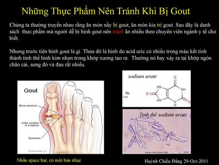 Những Thực Phẩm Nên Tránh Khi Bị Gout