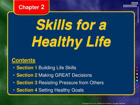 Skills for a Healthy Life