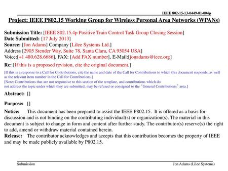 <month year> doc.: IEEE ptc