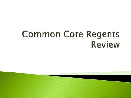 Common Core Regents Review