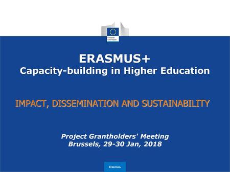 ERASMUS+ Capacity-building in Higher Education