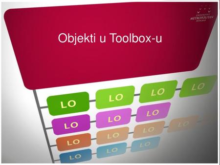 Objekti u Toolbox-u.