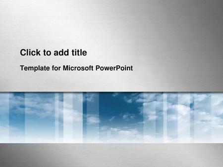 Template for Microsoft PowerPoint