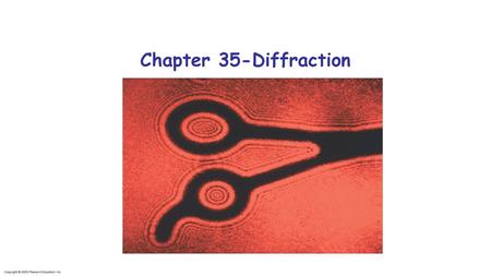 Chapter 35-Diffraction Chapter 35 opener. Parallel coherent light from a laser, which acts as nearly a point source, illuminates these shears. Instead.