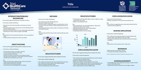 Title INTRODUCTION/PROBLEM/ BACKGROUND METHODS RESULTS/OUTCOMES