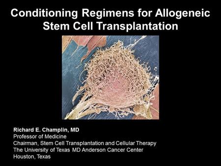 Allogeneic stem cell transplantation (allo-SCT) is a potentially curative procedure for a variety of malignant and nonmalignant conditions. Historically,