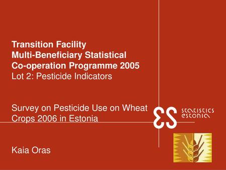 Multi-Beneficiary Statistical Co-operation Programme 2005