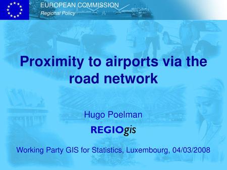 Proximity to airports via the road network