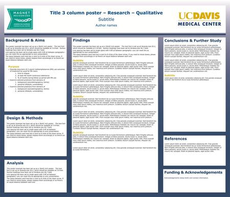 Title 3 column poster – Research – Qualitative