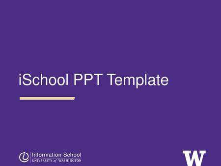 ISchool PPT Template.