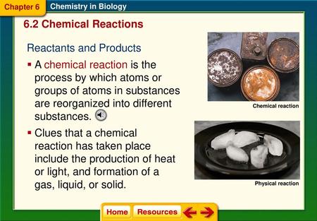 Reactants and Products