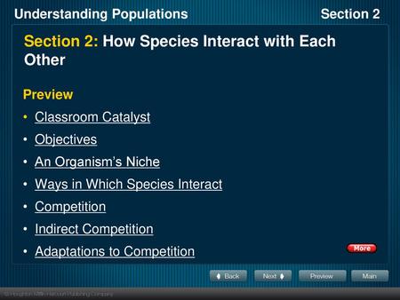 Section 2: How Species Interact with Each Other