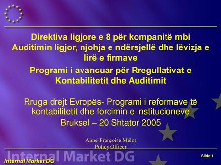 Programi i avancuar për Rregullativat e Kontabilitetit dhe Auditimit