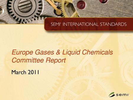 Europe Gases & Liquid Chemicals Committee Report