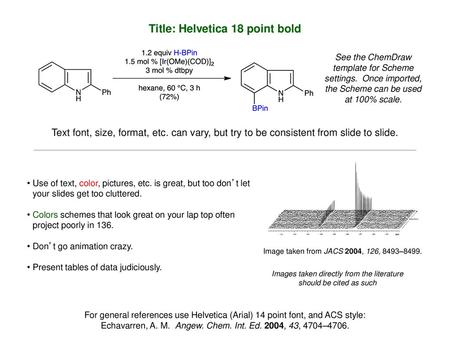 Title: Helvetica 18 point bold